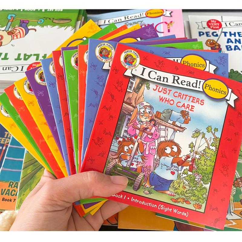 12 Books Set I Can Read English Small Animals Drawing Book Kids