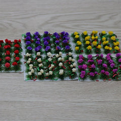 20 Pcs Flower Cluster Vegetation Grass Tufts Static Scenery Model