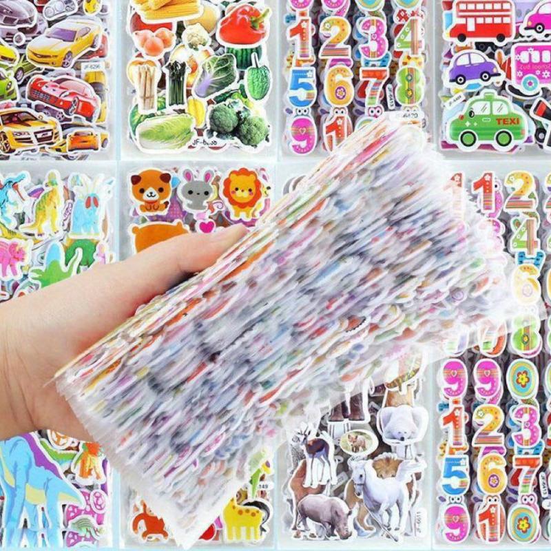 20pcs Random 3D Puffy Bulk Stickers For Party Teachers Craft