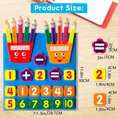 Toddler Math Skills Felt Board - Educational Toy for Counting & Sorting