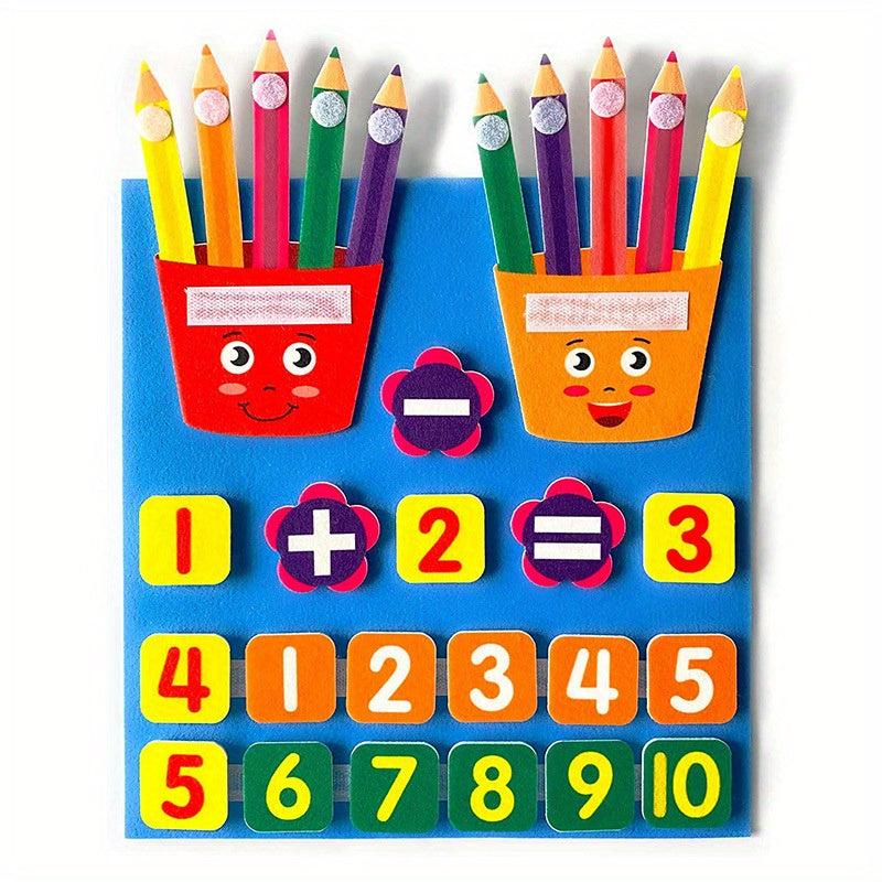 Toddler Math Skills Felt Board - Educational Toy for Counting & Sorting