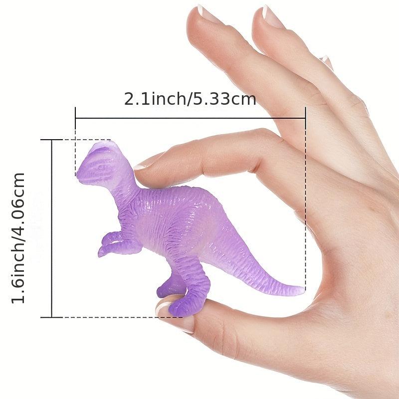 16pcs Luminous Dinosaur Toy Soft Glue T-Rex Model Boy Girl Gift