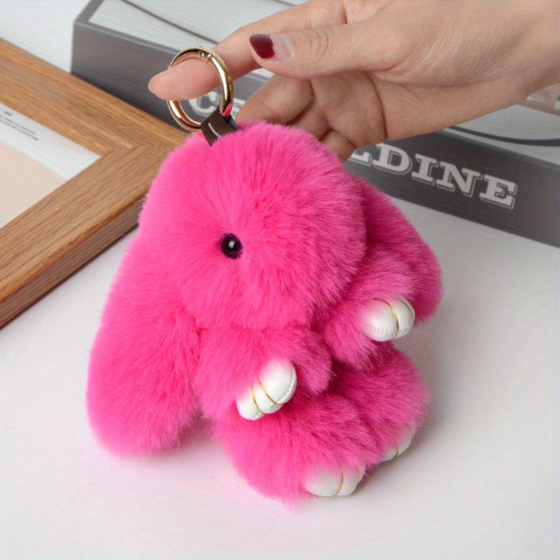 Bunny Pendant Bunny Keychain Soft Artificial Keychain Car Handbag Keyring