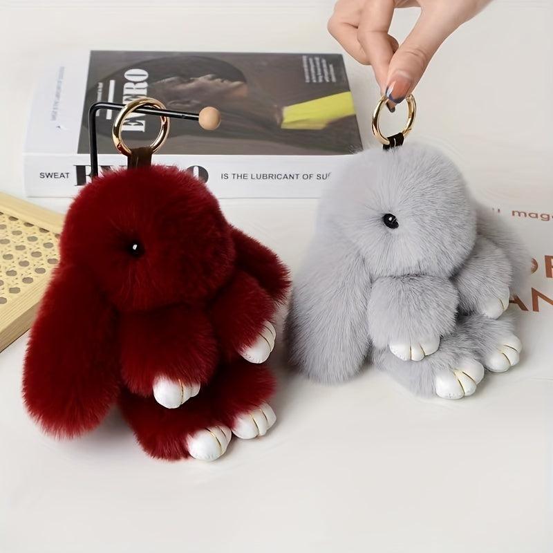 Bunny Pendant Bunny Keychain Soft Artificial Keychain Car Handbag Keyring