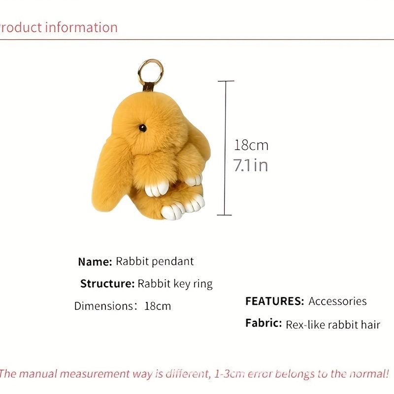 Bunny Pendant Bunny Keychain Soft Artificial Keychain Car Handbag Keyring