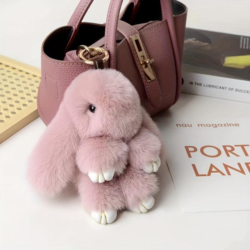 Bunny Pendant Bunny Keychain Soft Artificial Keychain Car Handbag Keyring