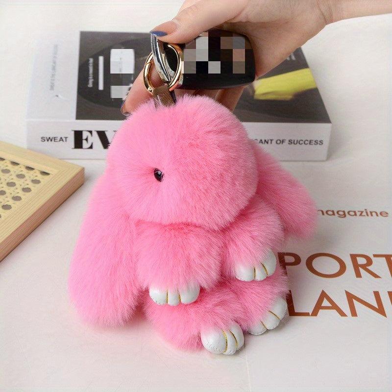 Bunny Pendant Bunny Keychain Soft Artificial Keychain Car Handbag Keyring