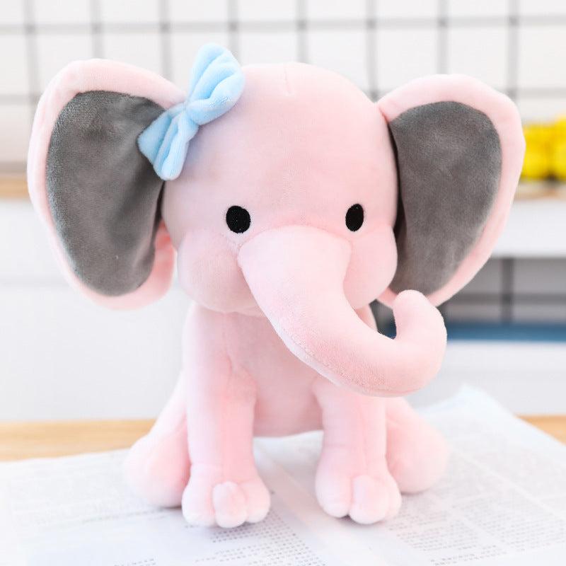 Comfort Elephant Doll Pink Grey Plush Toy For Birthday Gift