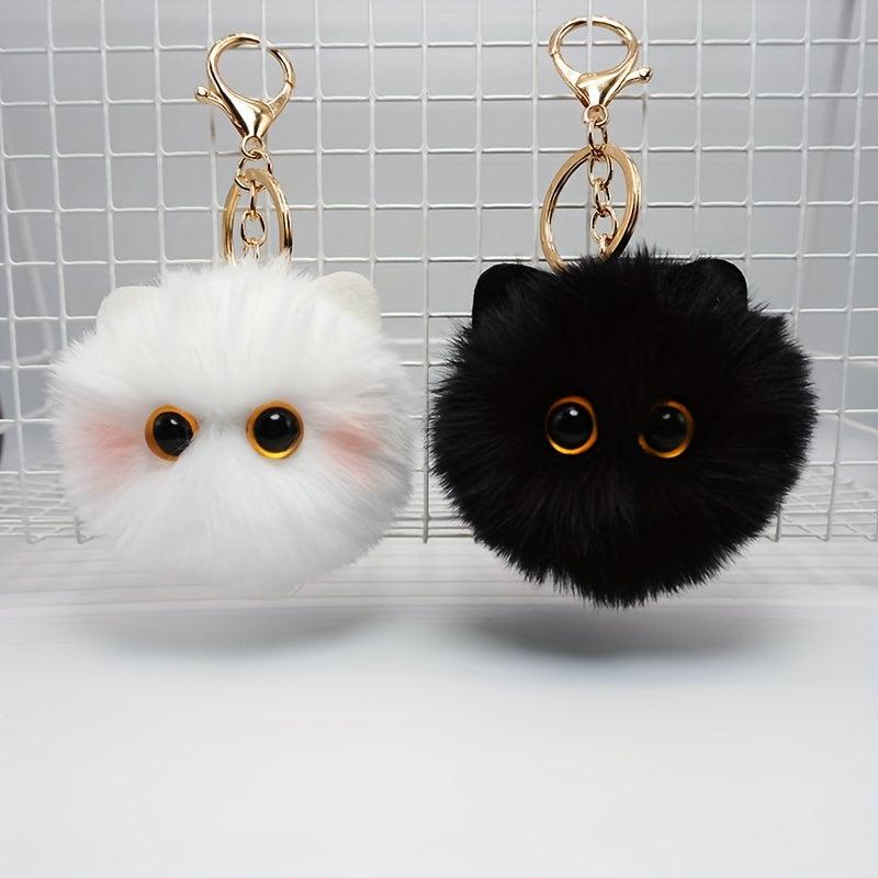 Pink Blusher Cat Plush Doll Key Chain Pendant - Perfect Gift