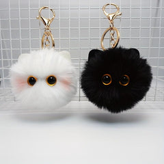 Pink Blusher Cat Plush Doll Key Chain Pendant - Perfect Gift