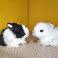 Mini Easter Bunny Plush Stuffed Animal Realistic Rabbit Toy