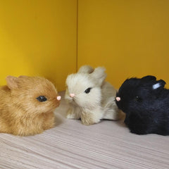 Mini Easter Bunny Plush Stuffed Animal Realistic Rabbit Toy