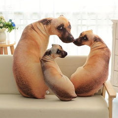 3D Simulation Dog Pillow Plush Toy Dog Doll Funny Plush Doll Pillow
