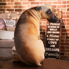 3D Simulation Dog Pillow Plush Toy Dog Doll Funny Plush Doll Pillow