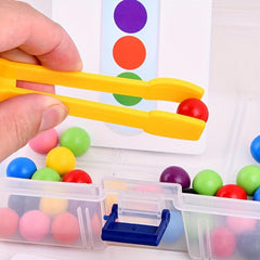 Clip Beads Test Tube Toy For Kids Rainbow Balls Sorting Toys Montessori Beads