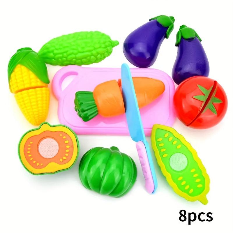 10-Piece Set Simulated Vegetables Fruits Cooking Toy Set