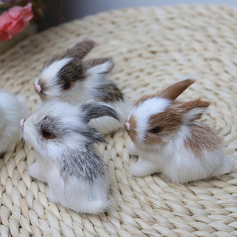 Mini Plush Rabbit Toy Model Birthday Gift Home Ornaments Photography Props