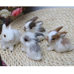 Mini Plush Rabbit Toy Model Birthday Gift Home Ornaments Photography Props