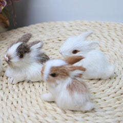 Mini Plush Rabbit Toy Model Birthday Gift Home Ornaments Photography Props