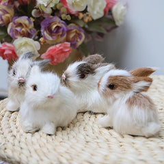 Mini Plush Rabbit Toy Model Birthday Gift Home Ornaments Photography Props