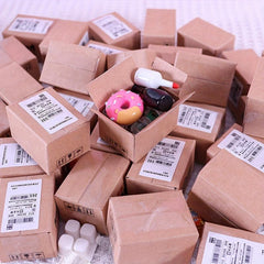 5pcs Mini Kitchen Toy Food Bottle Model Creative Micro Express Blind Box
