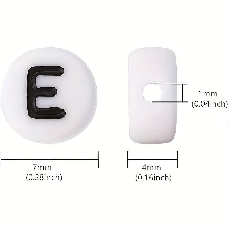 100pcs Mixed Letter Acrylic Beads for DIY Jewelry Making