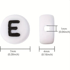 100pcs Mixed Letter Acrylic Beads for DIY Jewelry Making