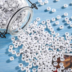 100pcs Mixed Letter Acrylic Beads for DIY Jewelry Making
