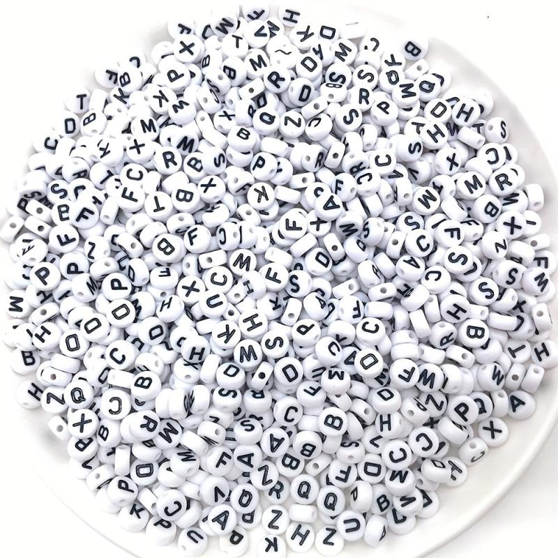 100pcs Mixed Letter Acrylic Beads for DIY Jewelry Making