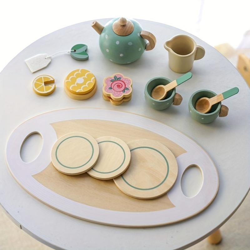 Timbered Afternoon Tea Set Toy Educationally Meaningful