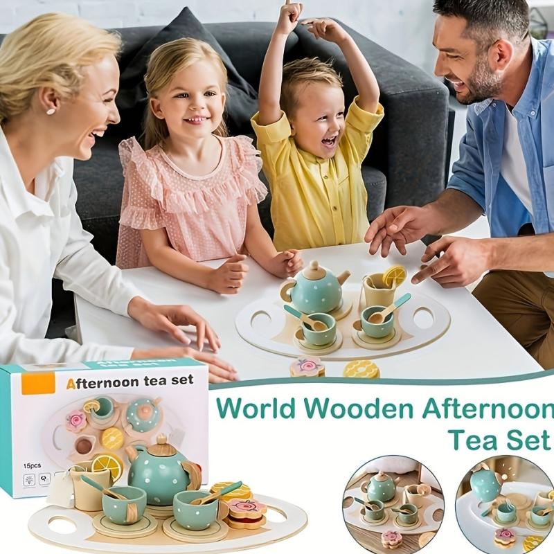 Timbered Afternoon Tea Set Toy Educationally Meaningful