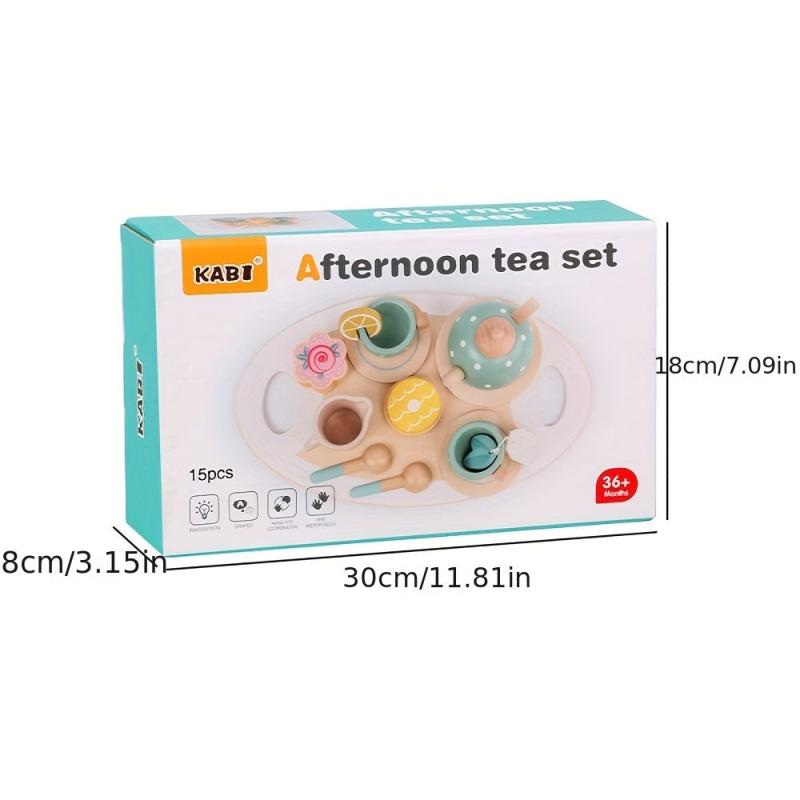 Timbered Afternoon Tea Set Toy Educationally Meaningful