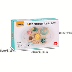 Timbered Afternoon Tea Set Toy Educationally Meaningful