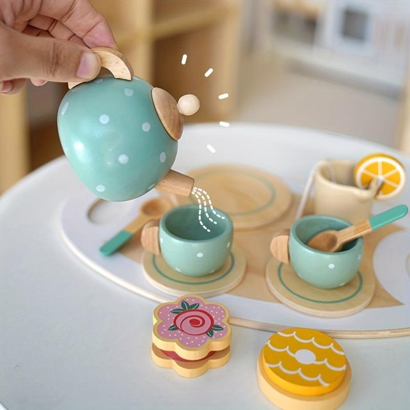 Timbered Afternoon Tea Set Toy Educationally Meaningful