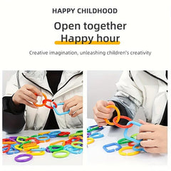 35pcs Geometric Chain Interlocking Cognitive Educational Toy