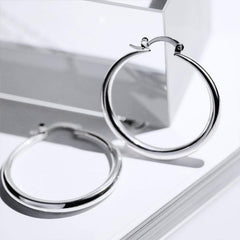 Minimalist Oval Hoop Earrings for Women & Girls