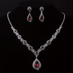 Rhinestone Necklace & Earring Set for Weddings
