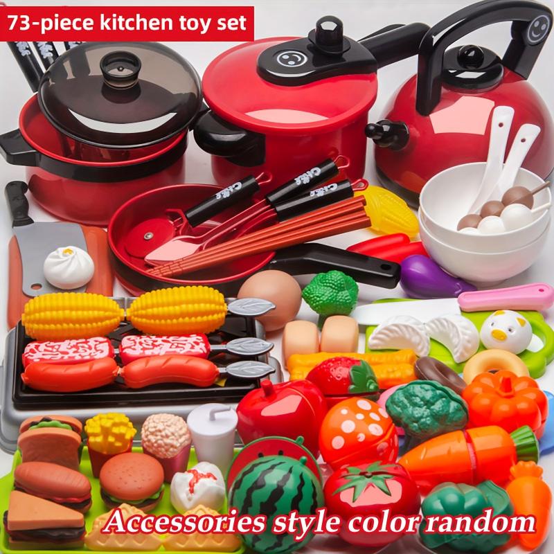 Kids Play Kitchen Accessories Fake Food Cooking Toys Play Food Sets For Kids