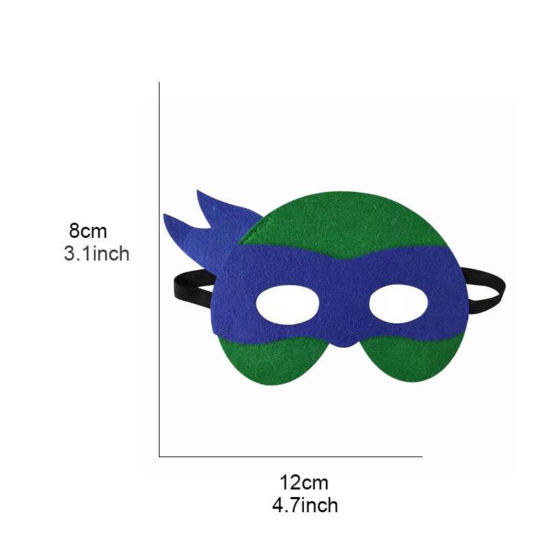 4 Pcs Turtles Mask Kids Turtles Felt Masks Party Favors Game Video Birthday