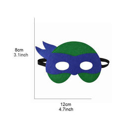 4 Pcs Turtles Mask Kids Turtles Felt Masks Party Favors Game Video Birthday