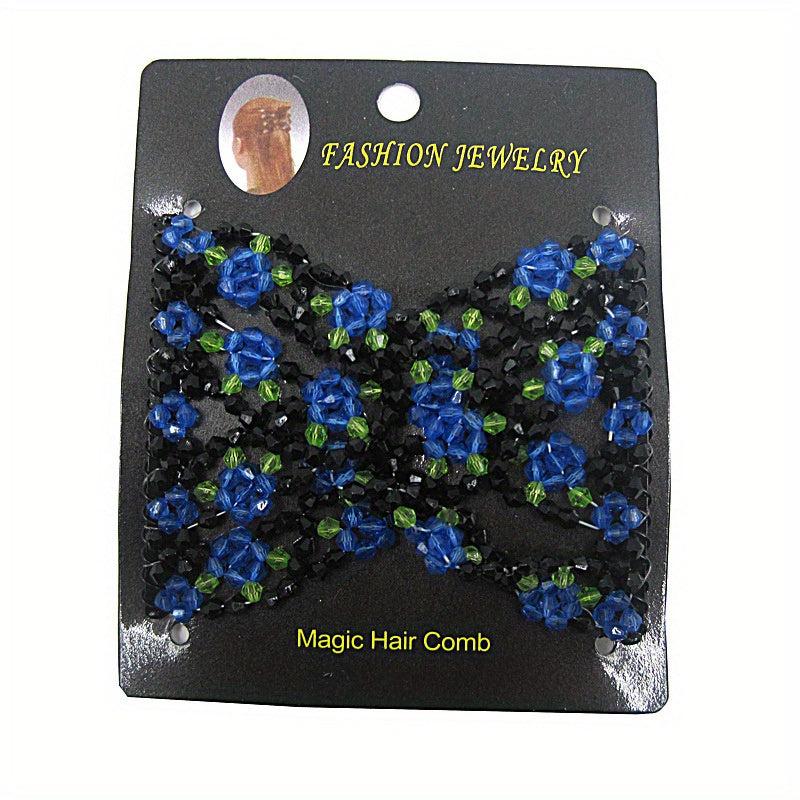 Beaded Magic Hair Comb for Styling & Flared Flower Hair Comb