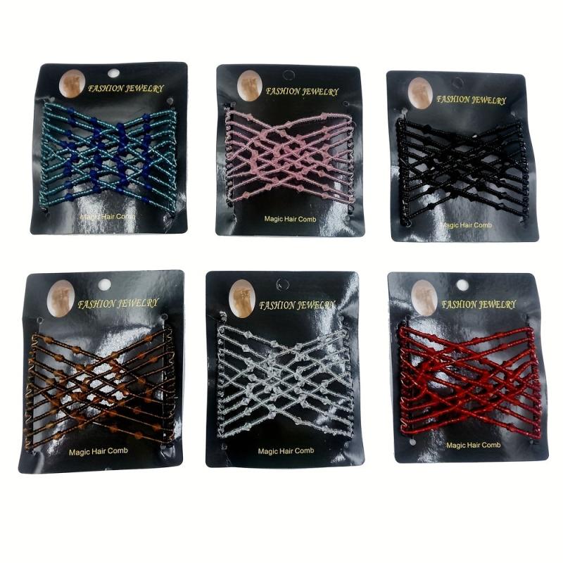 Beaded Magic Hair Comb for Styling & Flared Flower Hair Comb