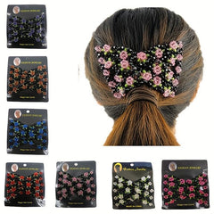 Beaded Magic Hair Comb for Styling & Flared Flower Hair Comb