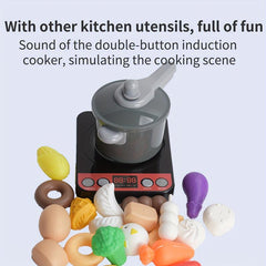 Kids Simulated Kitchenware Cooking Pressure Pot Cooking Set