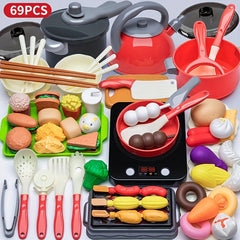 Kids Simulated Kitchenware Cooking Pressure Pot Cooking Set