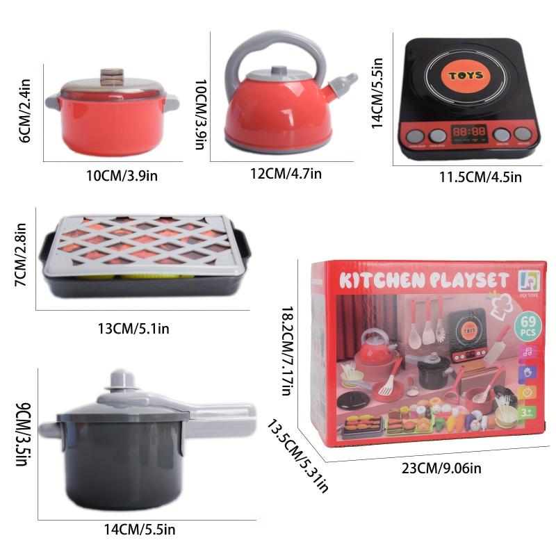 Kids Simulated Kitchenware Cooking Pressure Pot Cooking Set