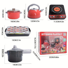 Kids Simulated Kitchenware Cooking Pressure Pot Cooking Set