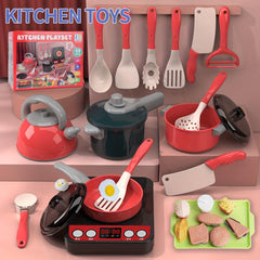 Kids Simulated Kitchenware Cooking Pressure Pot Cooking Set