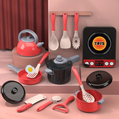 Kids Simulated Kitchenware Cooking Pressure Pot Cooking Set