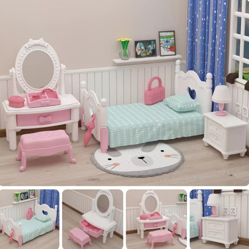Girl's Mini Play House DIY Birthday Gift Doll House Role Play